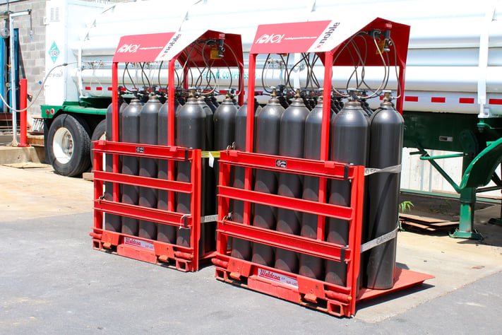 18 Cylinder Gas Pack Pallet Manifold